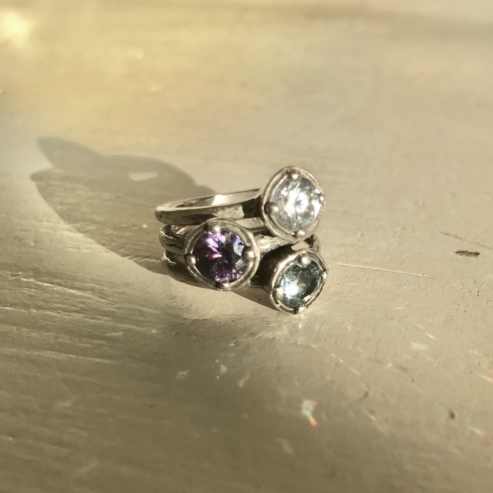 💎 sterling silver gemstone ring  💎